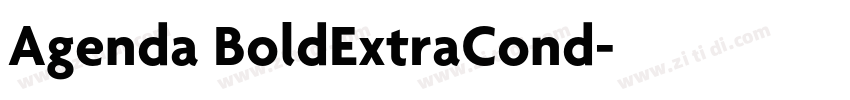 Agenda BoldExtraCond字体转换